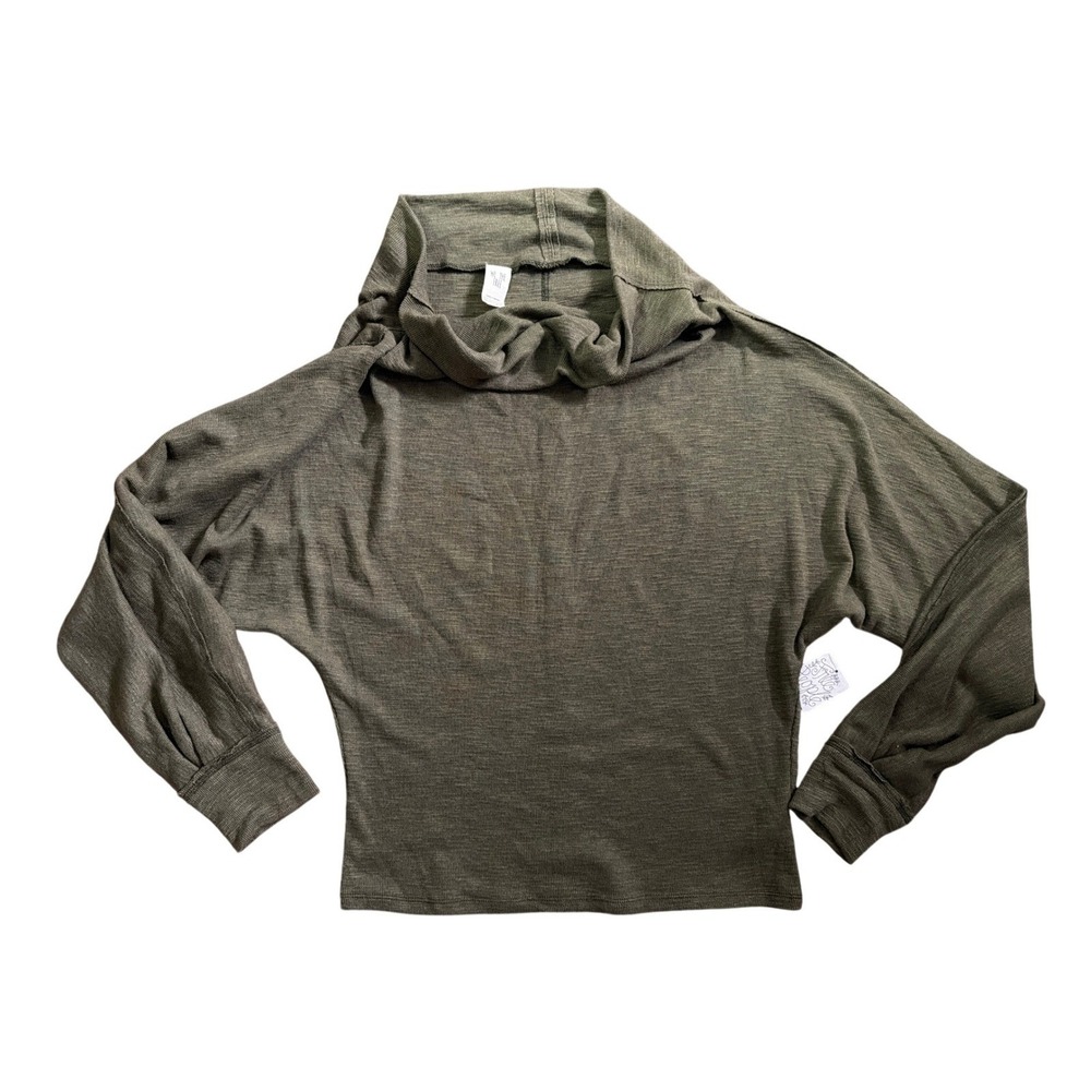 We The Free Long Sleeve Cowl Neck Top in Moss Women's Size M NWT